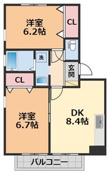 フォブールメヌエットA・B・の物件間取画像